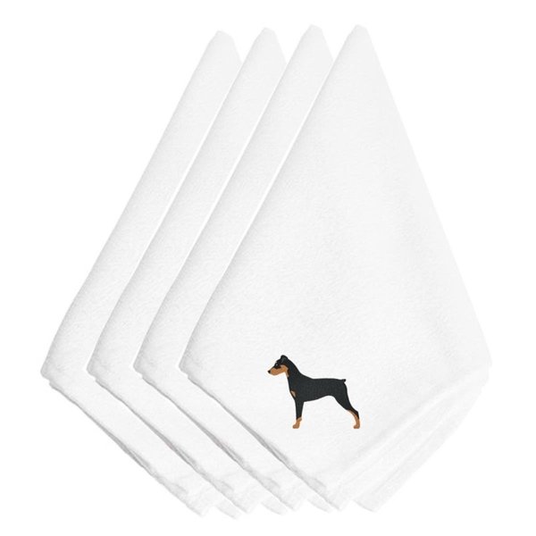 Carolines Treasures German Pinscher Embroidered Napkins, Set of 4 BB3413NPKE